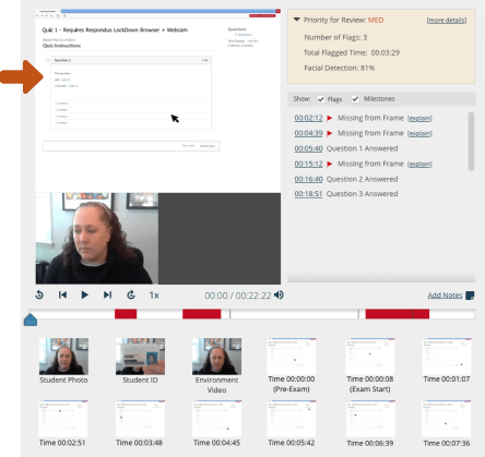 How does the screen recording option in Respondus Monitor work 