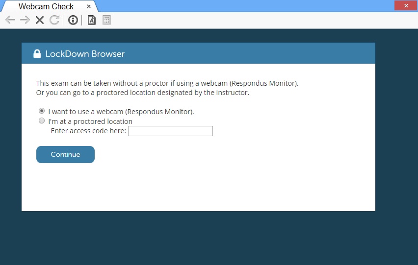 respondus lockdown browser built in camera