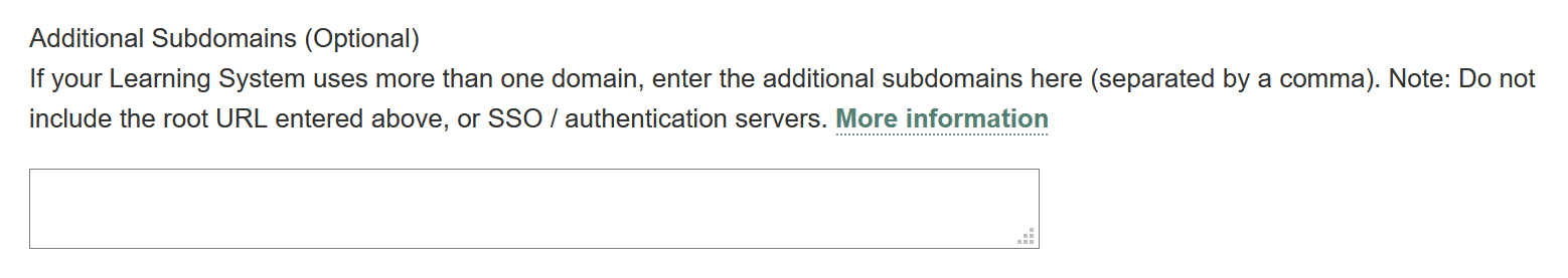 additional subdomain setting